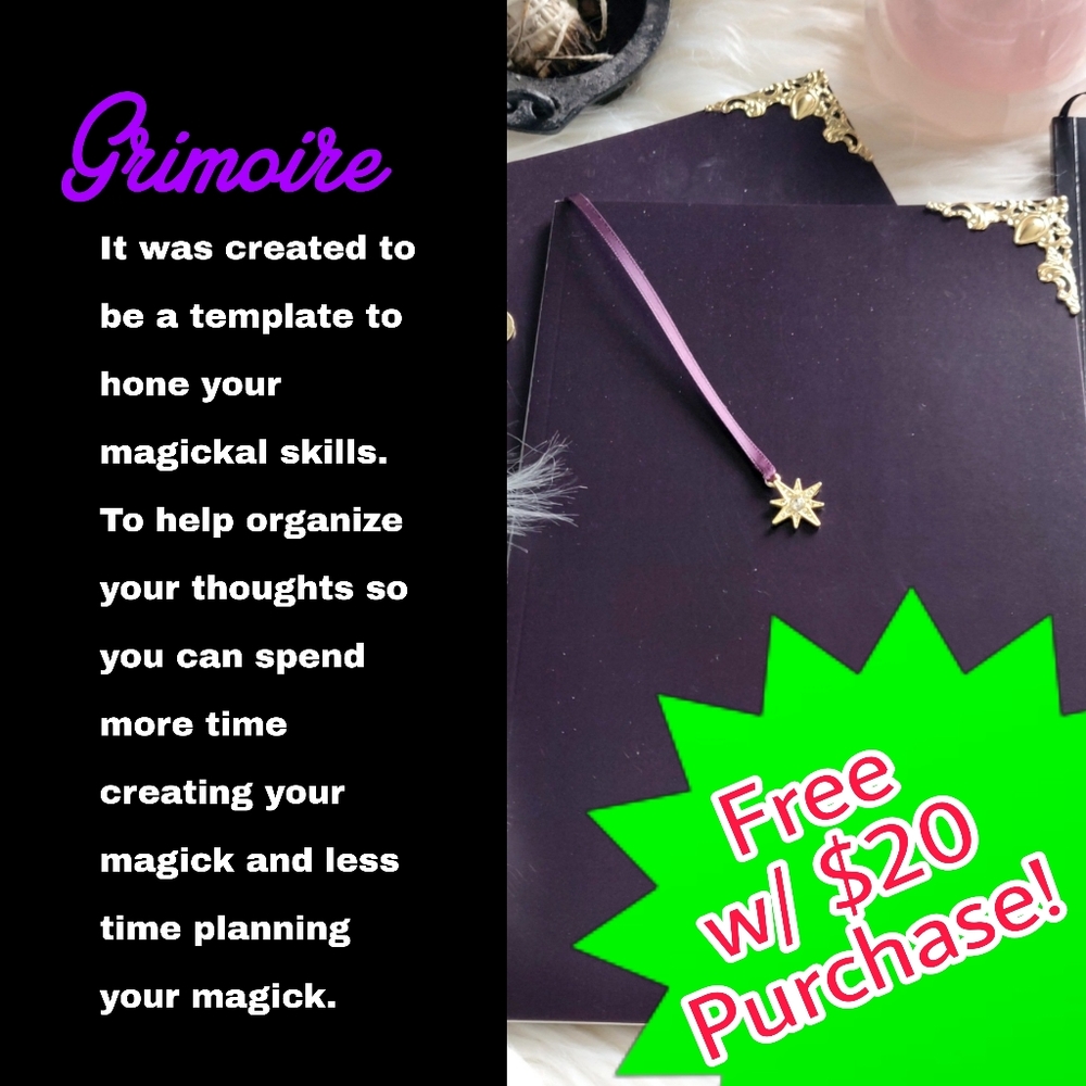 FREE W/Purchase of $20 Dream Amethyst Customizable Grimoire™©
